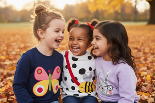 Real Sweatshirt Trio — Butterfly, Bee & Bunny