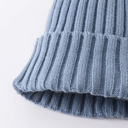 Slate knit pom pom beanie hat baby toddler adult