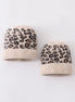 Beige leopard beanie hat toddler adult