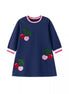 Children's Cherry Appliqued Long Sleeve Dress - Little Janey Shop