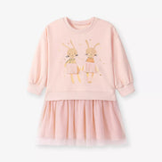 Children's Bunny Tulle Layered Dress - Little Janey Shop