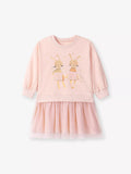 Children's Bunny Tulle Layered Dress - Little Janey Shop