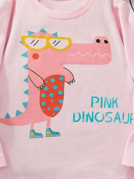 Children's Dinosaur Graphic Long Sleeve T-Shirt - Little Janey Shop