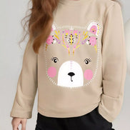 Children's Bear Graphic Long Sleeve T-Shirt - Little Janey Shop