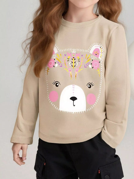 Children's Bear Graphic Long Sleeve T-Shirt - Little Janey Shop
