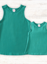 Teal blank basic kids teens adult tank top