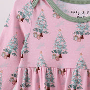 Pink christmas tree bamboo gown