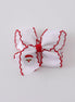 Santa embroidery hair bow
