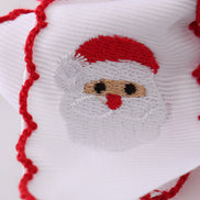 Santa embroidery hair bow