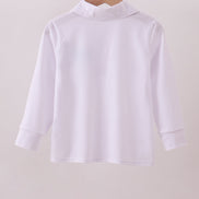 Blue heart french knot button down top