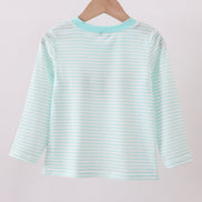 Blue bear embroidery top