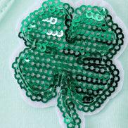 Mint clover sequin ruffle tiered dress