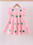 Pink clover sequin ruffle tiered dress