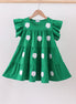 Green clover sequin ruffle tiered dress