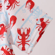 Lobster print muslin top