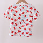 Lobster print muslin top