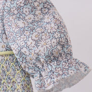 Floral bunny smocked bubble