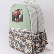 Camouflage bear print backpack