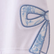 White MAMA bow applique mom&me top