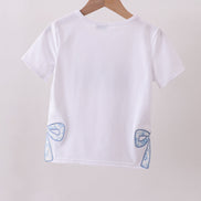 White MAMA bow applique mom&me top