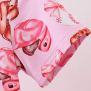 Pink bow baseball bamboo dress