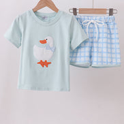 Goose Appliqué Shorts Set