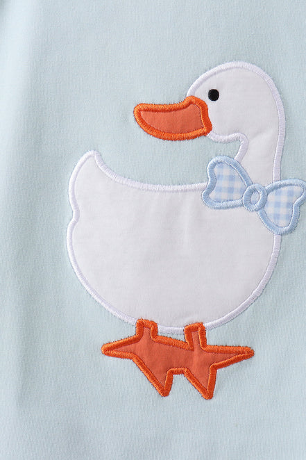 Goose Appliqué Shorts Set