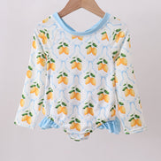 Blue bow lemon rashguard