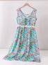 Green tropical garden dress