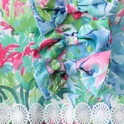 Green tropical garden dress