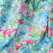 Green tropical garden dress