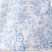 Navy bunny embroidery peter pan collar bloomer set