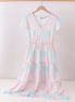 Pink patchwork floral tiered dress