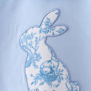Blue bunny applique ruffle dress