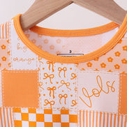 Tennessee floral checkered bamboo pajama set