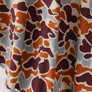 Camouflage print bamboo gown