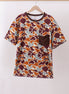 Camouflage print bamboo gown