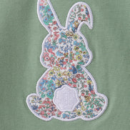 Sage bunny applique bloomer set