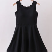 Black scalloped active  mom&me dress