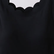 Black scalloped active  mom&me dress