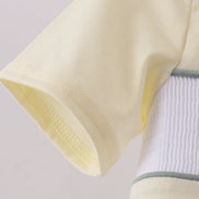 Yellow cross sheep embroidery top