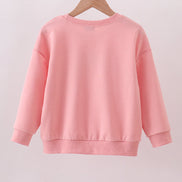Peach hand-sewn bow mom&me sweatshirt