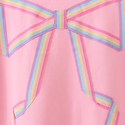 Pink hand-sewn bow mom&me sweatshirt