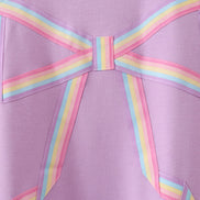 Purple hand-sewn bow mom&me sweatshirt