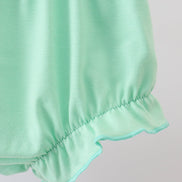 Blue marine creature print ruffle bloomer set