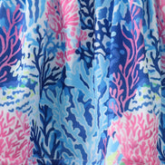 Blue marine creature print ruffle bloomer set