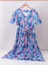 Blue marine creature print dress