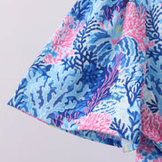 Blue marine creature print dress