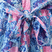 Blue marine creature print dress