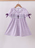 Lavender floral smocked ruffle dress